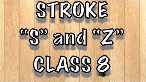 STROKE "S" and "Z" || CLASS 8 ||