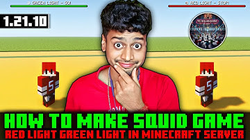 How To Make Squid Game Red Light Green Light in Minecraft Server 😱 | Minecraft Squid Game Tutorial