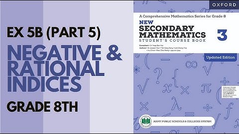 Class 8 Maths(APS)- Exercise 5B(Negative & Rational Indices)- Part 5|Oxford Mathematics|Danish Satti
