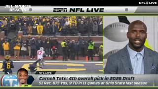 Cam Ward Will Be ELECTRIC With Carnell Tate 😤 NFL LIVE REACTS