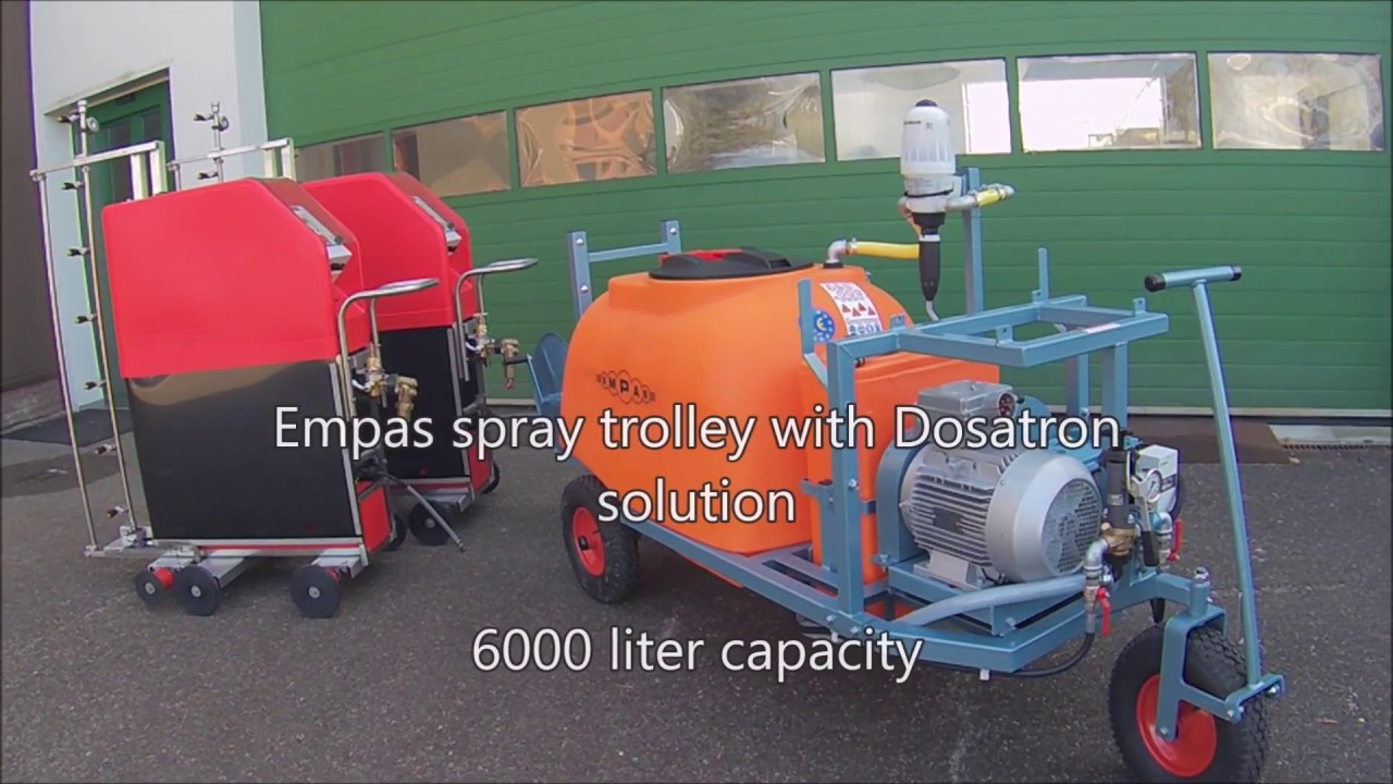 EMPAS spray trolley with Dosatron dosing pump YouTube