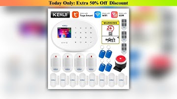 KERUI Tuya Smart WIFI GSM Alarm System Works With Alexa Home Security Wireless 433Mhz Burgl