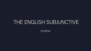The English Subjunctive