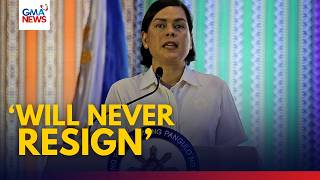 'Will never resign' May diretsahang sagot si VP Sara nang tanungin ukol sa 'resignation' | GMA News