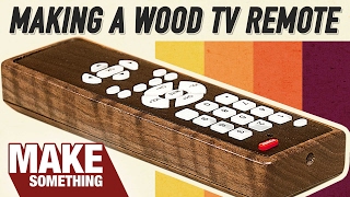 Tearing apart a cheap plastic TV remote and remaking it out of solid wood. A fun upcycling woodworking project! Subscribe for 