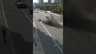 Car Fire Caught on CCTV! 😱 Driver Escapes Just in Time