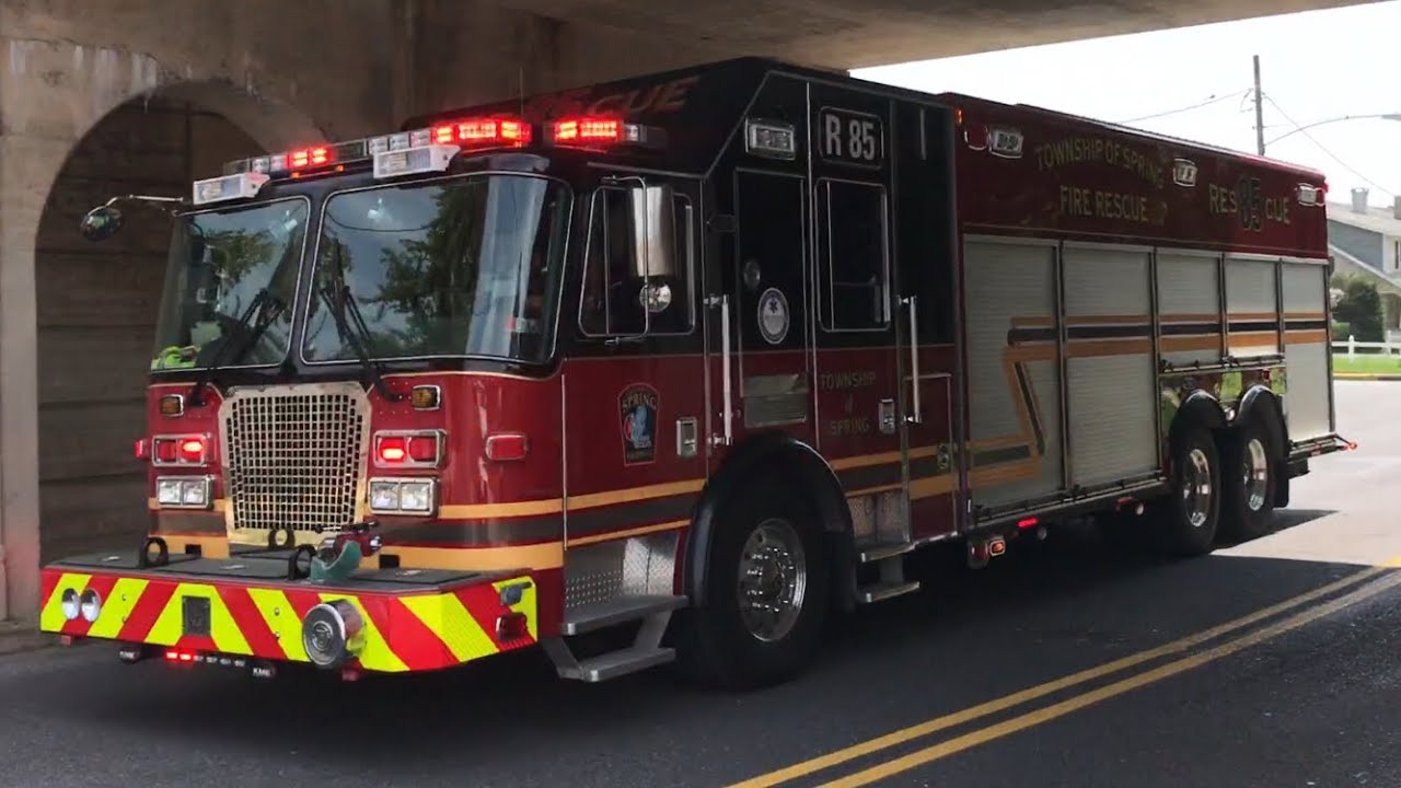 Township of Spring Fire Rescue Services Rescue 85 & Chief 85 Responding 7/20/17