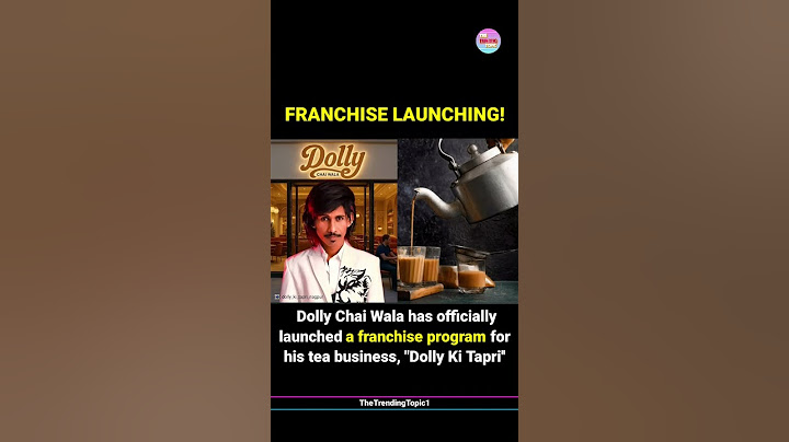 Dolly Chai Wala has officially launched a franchise program for his tea business, "Dolly Ki Tapri''