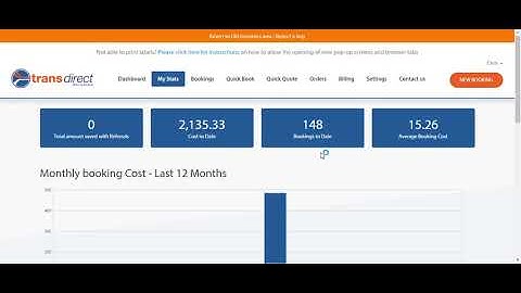 How To View Account Summary Information In Transdirect’s Members Area