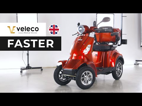 Scooter Électrique 4 Roues Senior/Pour Handicapés 1000W VELECO FASTER BLEU