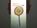 Easy Colorful Lollipop Drawing 🍭 | Fun &amp; Simple Art for Kids 🎨✨#shorts #art #viralvideo #trending