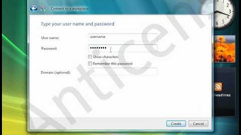 Microsoft Windows Vista PPTP VPN Connection Setup