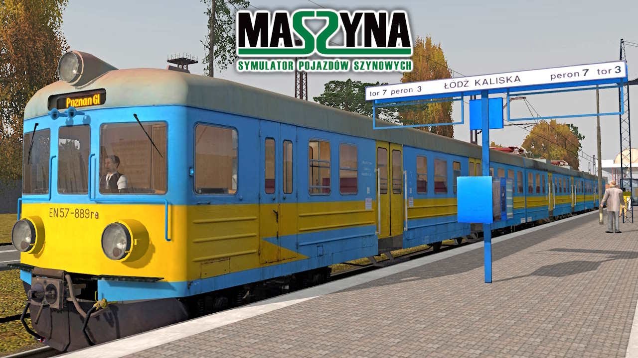 Kibel EN57 na trasie Łódź Kaliska - Poznań w symulatorze Maszyna