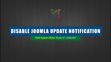 How to disable joomla update notification