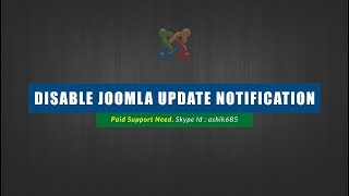 How to disable joomla update notification