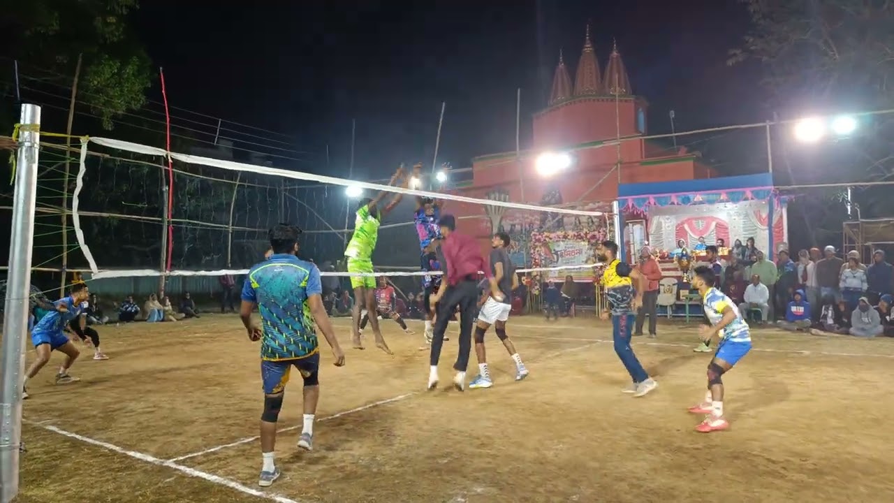 1 st semi final 2 and set sujay Sumit dabdip is  fire volleyball tournament #lick 