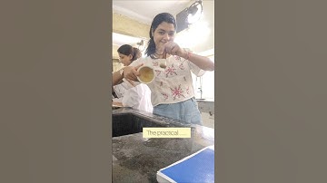 40 min baad pta chla grey colour hiye tha 🥲#chemistry #lab#practical #rajasthanuniversity #shorts