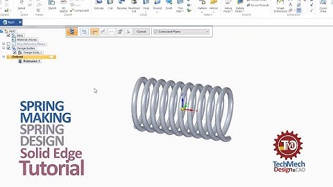 Solid Edge Spring Design Tutorial :: Spring Design in Solid Edge : Design a Spring in Solid Edge