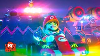 The Super Mario Bros. Movie - Mario Kart Rainbow Road Scene | Movieclips 