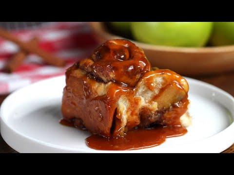 Salted Caramel Apple Cinnamon Rolls  Tasty Recipes