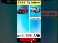 Thar vs fortuner ka comparison and Kaun jitega#subscribe #thar #tharloverthar #shortvideo #facts