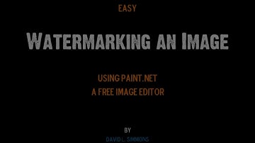 Easy Watermarking Images with Paint.net