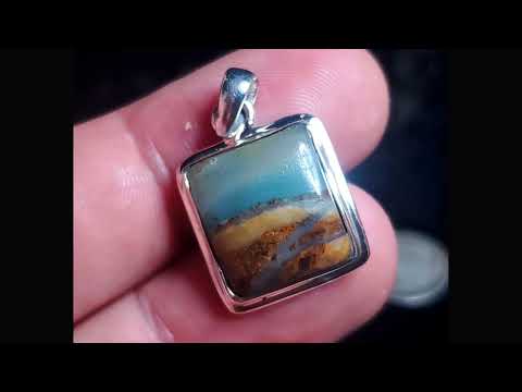 How I make Ocean Picture Stone Pendants.