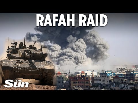 Moment Israeli tanks storm into Rafah and crush ‘I love Gaza’ sign in fight to ‘eliminate Hamas’