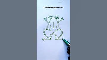 Easy rules to draw a simple frog 🤔😱😎 #shorts #craft #art #drawing #crafts #artist #creative