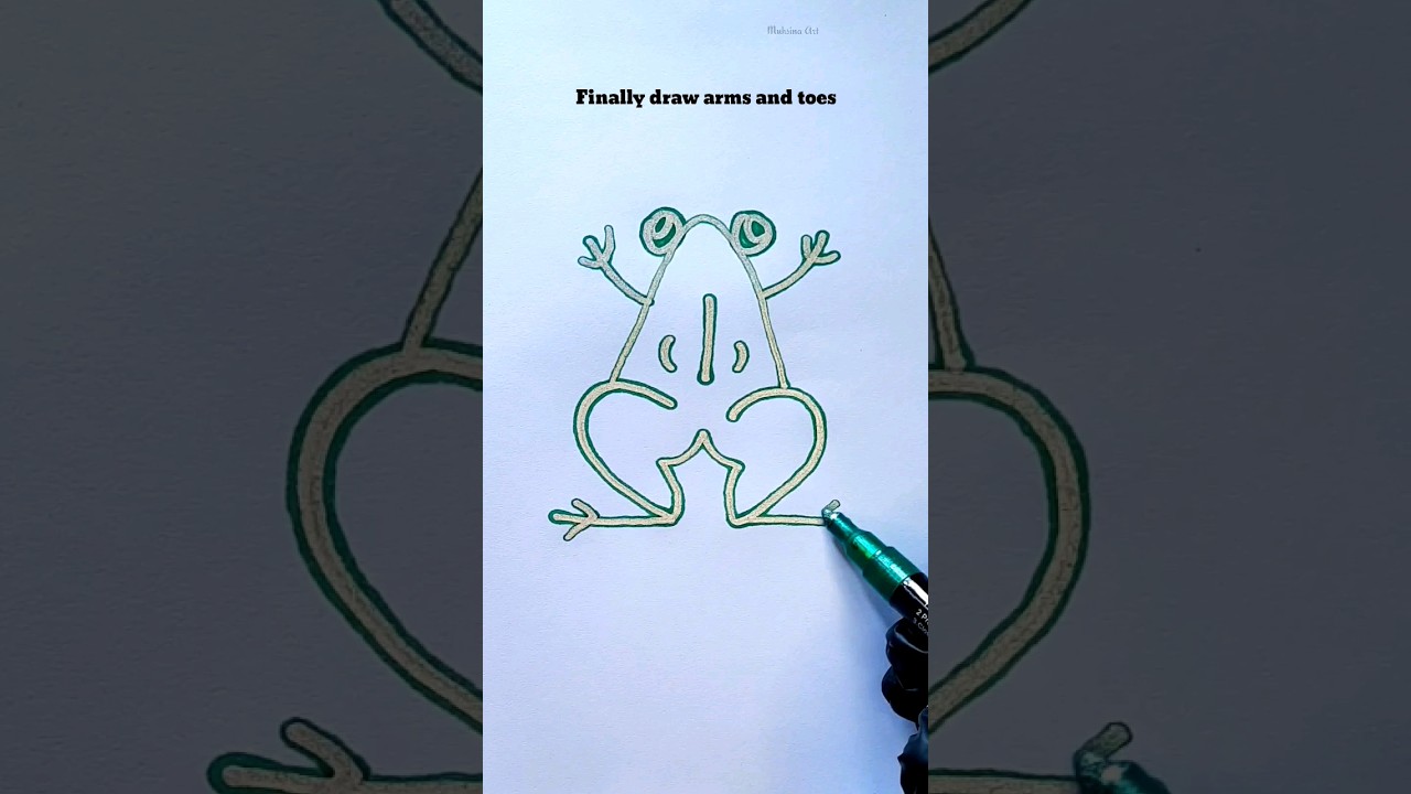 Easy rules to draw a simple frog 🤔😱😎 