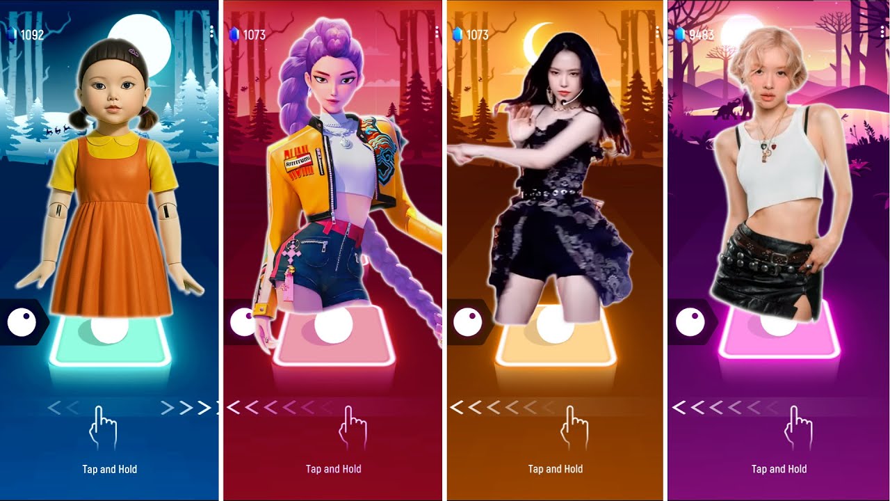 KPop Demon Hunters vs Rose Bruno Mars Apt vsFifty Fifty Cupid vs Squid Game