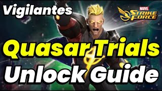 Quasar Trials Guide! VIGILANTES ONLY! UNLOCK 6 RED QUASAR EASY! Node 8 Guide | MARVEL Strike Force