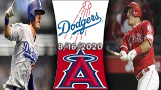 Los Angeles Dodgers vs Los Angeles Angels - MLB Highlights 8/16/2020