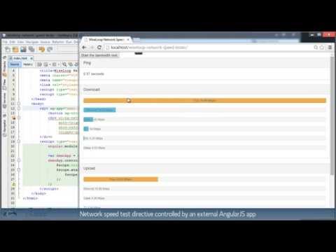 AngularJS Network Speed Tester - Controlling the directive from JavaScript app