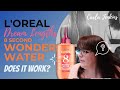 TRYING OUT L'OREAL WONDER WATER -  DOES IT WORK? WILL IT GIVE ME DREAM HAIR? | CARLA JENKINS