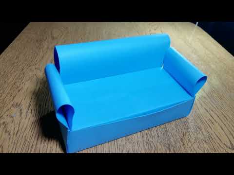 Sofá miniatura, origami