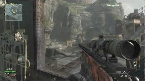Call Of Duty Modern Warfare 3: Amazing 10 man sniper kill feed on Aground!