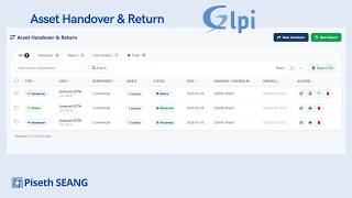 Smart Asset Tracking in GLPI 🚀 Handover & Return Plugin Demo