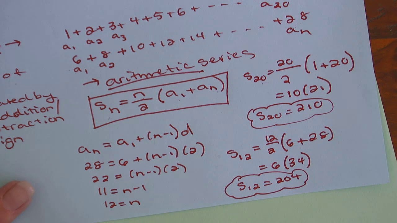 Arithmetic Geometric Sequences and Series - YouTube