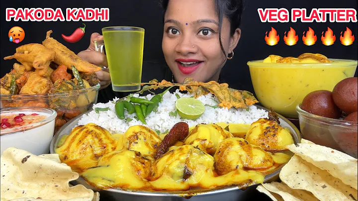 Pakoda Kadhi, Gulab Jamun, Raita, Different Types Of Pakoda, Papad Eating 🌶️ Food Videos 🔥 Big Bites