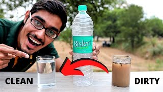Filtering & Drinking Dirty Water Using Plastic Bottle | प्लास्टिक बोतल से किया गंदे पानी को साफ़ |
