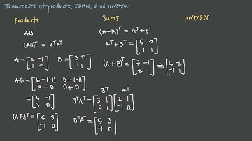 65 Transposes of products, sums, and inverses #math #linear #algebra