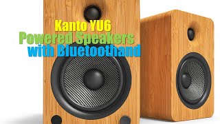 Kanto Yu6 Powered Speakers With Bluetoothand Phono Preamp Bamboo Cad