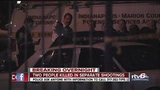 2 dead in separate Indianapolis shootings