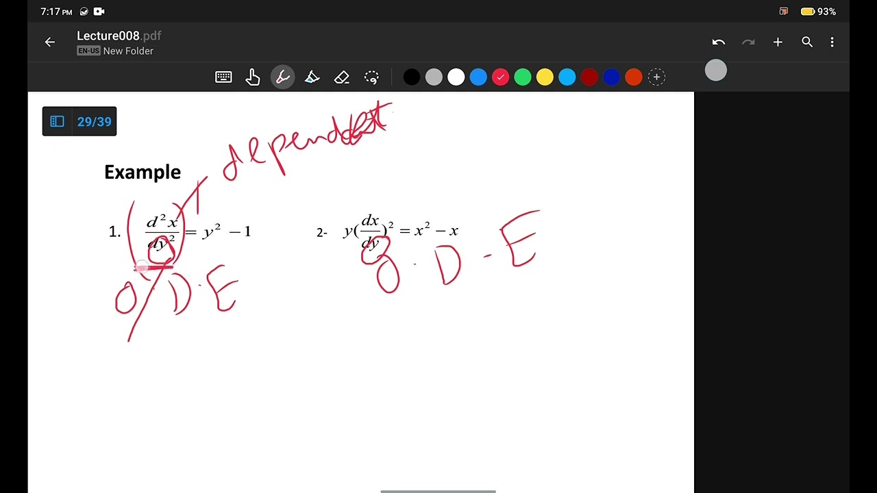 حلقة 17 ordinary differential equation