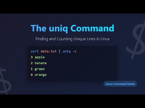 Uniq Command in Linux: Find and Count Unique Lines Like a Pro!