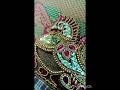 Aari Peacock chamki filling/ Aari embroidery #shorts #viral #trending