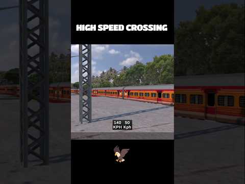 HIGH SPEED CROSSING 😨 WAIT FOR END #train  #shorts