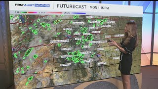 Another hot day across Colorado with scattered storm chances Monday afternoon