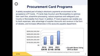 Webinar: Procurement Cards  Streamlining Purchasing and Generating Revenue